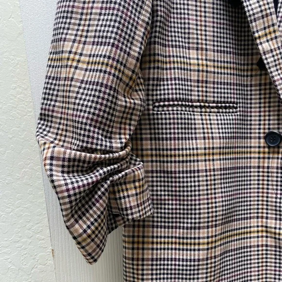 1. STATE | Long Plaid Blazer Coat Size Medium - Picture 10 of 13